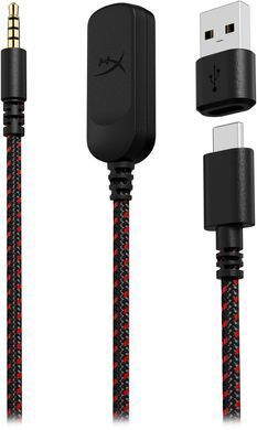 Гарнітура ігрова HyperX Cloud III, mini-jack/USB-A/USB-C, 1.2м/1.3м, чорно-червоний (727A9AA) [107328]