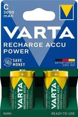 Акумулятор Varta NI-MH Power C(LR14) 3000 мА&bull;г, 2шт (56714101412) [113973]