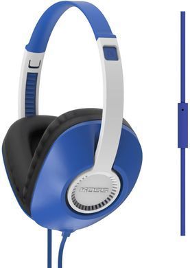 Навушники Over-Ear Koss UR23iK, 3.5 mini-jack, Mic, 1.2м, Синій (195190.101) [17221]