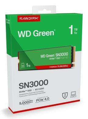 Твердотільний запам&rsquo;ятовувальний пристрій накопичувач (SSD) G4 M.2 NVME 1TB GREEN SN3000 SANDISK (WDS100T4G0E) [501446]