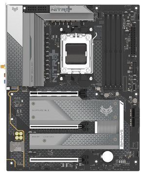 Материнcька плата SAPPHIRE NITRO+ B850A WIFI7 sAM5 B850 4xDDR5 M.2 HDMI DP Wi-Fi BT ATX (52123-03-40G) [113260]