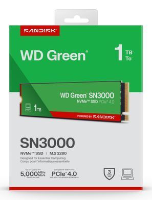 Твердотільний запам&rsquo;ятовувальний пристрій накопичувач (SSD) G4 M.2 NVME 1TB GREEN SN3000 SANDISK (WDS100T4G0E) [501446]