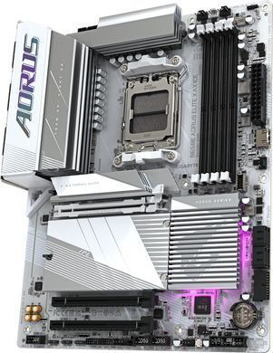 Материнська плата GIGABYTE B650E A ELITE X ICE sAM5 B650 4xDDR5 M.2 HDMI DP Wi-Fi BT mATX білий (B650E_A_ELITE_X_ICE) [111839]