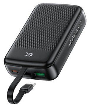 Зовнішній акумулятор ACEFAST M14 PD20W power bank with cable 20000mAh Black (6974316283966) [806357]