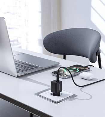 Мережевий зарядний пристрій Choetech (USB-C+USB-A) Black (PD5012-EU-BK) [619602]