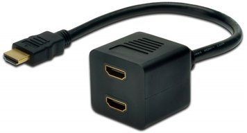 Адаптер DIGITUS HDMI > 2xHDMI (M/F), Full HD (AK-330400-002-S) [108457]