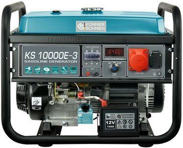 Генератор бензиновий Konner&Sohnen KS 10000E-3, 400В, 7.5кВт, 3 фази, електростартер, 88кг (KS10000E-3) [105982]