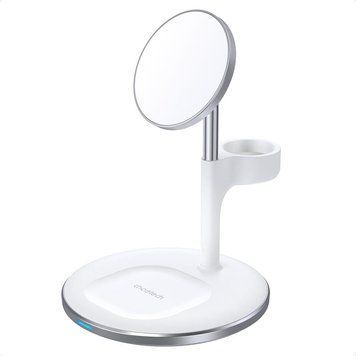 Магнітний бездротовий зарядний пристрій Choetech 3in1 Magnetic wireless charger station for iPhone (T586-F) [603147]
