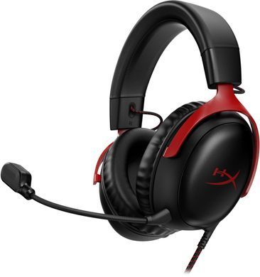 Гарнітура ігрова HyperX Cloud III, mini-jack/USB-A/USB-C, 1.2м/1.3м, чорно-червоний (727A9AA) [107328]