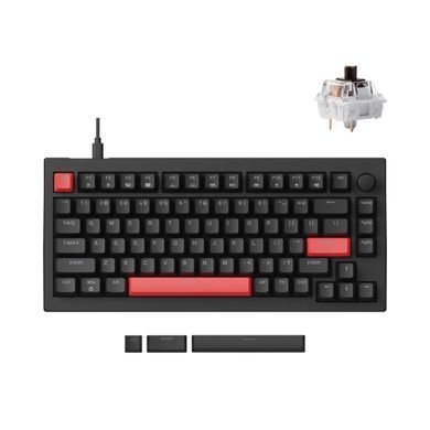 Клавіатура механічна Lemokey X4 84Key, Keychron Brown, USB-A, QMK/VIA, Hot-Swap, EN/UKR, RGB, чорний (X4-H3-UA) [108022]