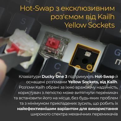 Клавіатура Ducky One 3 Cherry MX Red RGB UA USB Black (DKON2108ST-RUAPXCLAWSC1) [606070]