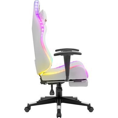 Крісло ігрове Defender Watcher, 60мм, Клас 4, RGB ПУ, біле (64336) [401662]