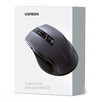 Мишка UGREEN 2.4GHz MU006, бездротова, 4000dpi., 4кн.,Silence Design, Чорна (90545) [404003]