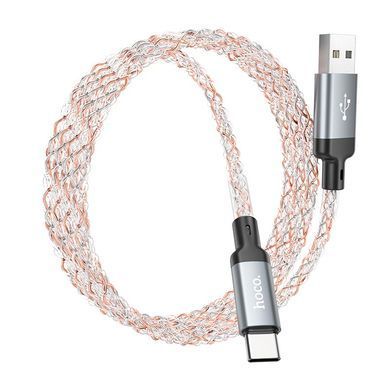 Кабель HOCO U112 Shine charging data cable for Type-C Gray (6931474788818) [804345]