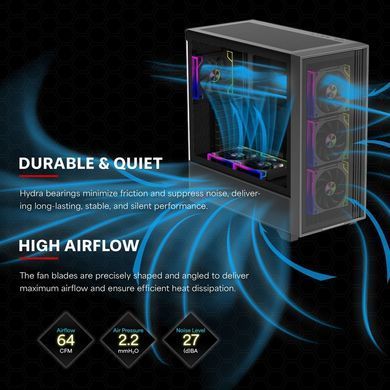 Вентилятор для корпуса 120mm*3 Xilence GAMING XPF360.ARGB PWM (XF072) [404891]