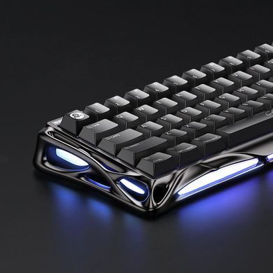 Клавіатура магнітна GravaStar Mercury V60 Pro 60keys, GravaStar Blackcore, USB-A, 8k,RGB, GunMetal (GSV60PRO_XTAL_BLK) [114352]
