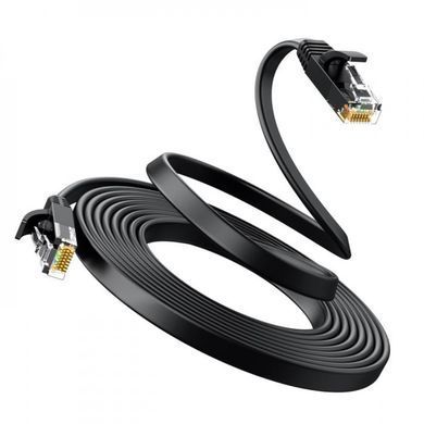 Мережевий кабель UGREEN Cat 6 U/UTP Lan Flat Cable 3m (Black) (UGR-50175) [803224]