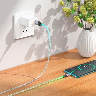 Кабель HOCO U112 Shine charging data cable for Type-C Gray (6931474788818) [804345]