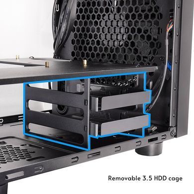 Корпус Chieftec THE CUBE, без БЖ, fan 20cm, mATX, Black (CI-03B-OP) [404619]