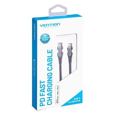 Кабель Vention USB 2.0 C to Lightning Cable 1M Gray Aluminum Alloy Type (TACHF) [802303]