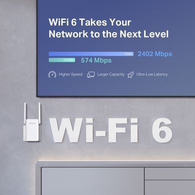 Розширювач покриття WiFi MERCUSYS AX3000, 1хGE LAN (ME80X) [110074]