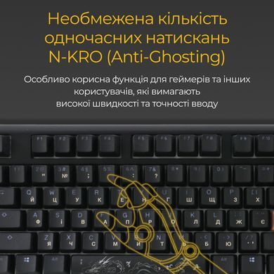 Клавіатура Ducky One 3 Cherry MX Red RGB UA USB Black (DKON2108ST-RUAPXCLAWSC1) [606070]