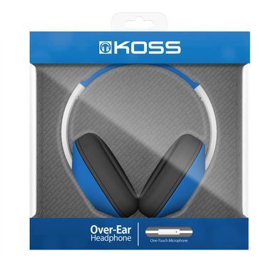 Навушники Over-Ear Koss UR23iK, 3.5 mini-jack, Mic, 1.2м, Синій (195190.101) [17221]