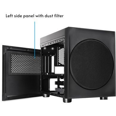 Корпус Chieftec THE CUBE, без БЖ, fan 20cm, mATX, Black (CI-03B-OP) [404619]