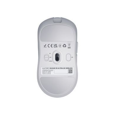 Миша бездротова Hator Quasar 3S Ultima 8K Wireless White (HTM661) [620045]