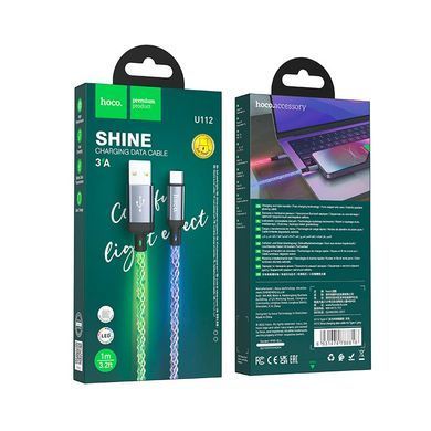 Кабель HOCO U112 Shine charging data cable for Type-C Gray (6931474788818) [804345]