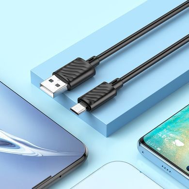 Кабель HOCO X88 Gratified charging data cable for Micro Black (6931474783325) [802385]