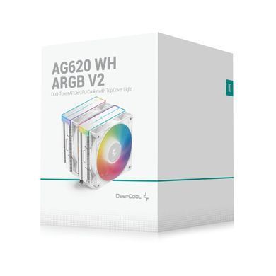 Кулер процесорний DeepCool AG620 WH ARGB V2 (R-AG620-WHAMMN-GJD) [609147]