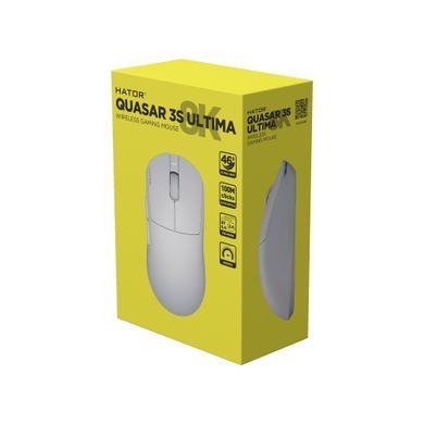 Миша бездротова Hator Quasar 3S Ultima 8K Wireless White (HTM661) [620045]