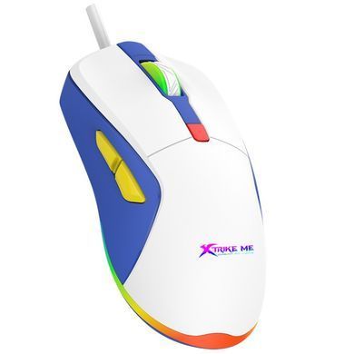 Мишка XTRIKE ME, ігрова 3600dpi., 6кн., LED, біла (GM-227) [401274]