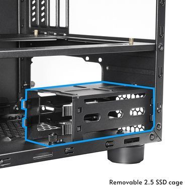Корпус Chieftec THE CUBE, без БЖ, fan 20cm, mATX, Black (CI-03B-OP) [404619]