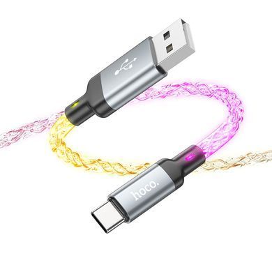 Кабель HOCO U112 Shine charging data cable for Type-C Gray (6931474788818) [804345]