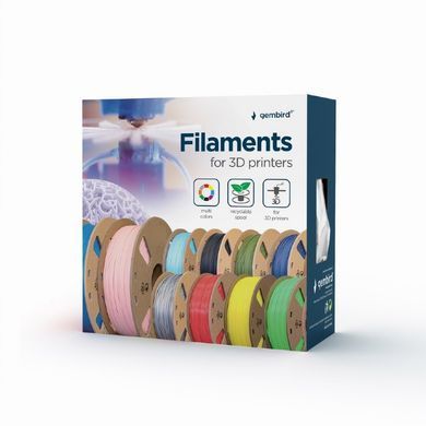 Філамент пластик Gembird для 3D-принтера 3DP-PLA 1.75 мм 1 кг, белый (3DP-PLA+1.75-02-W) [620271]