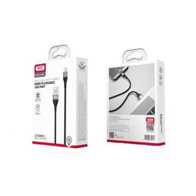 Кабель XO NB188 USB - micro-USB, (M/M), 2.4A 1 м Gray (6920680879717) [604404]