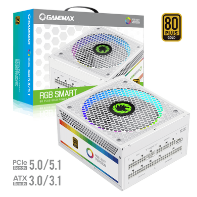Блок живлення GAMEMAX (RGB1050 PRO WH (ATX3.1PCIe5.1)) [303199]