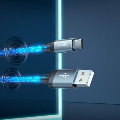 Кабель HOCO U112 Shine charging data cable for Type-C Gray (6931474788818) [804345]