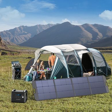 Сонячна панель Choetech 200W DC200W,1*USB QC3.0 18W,1*USB-C PD3.0 45W, 1xUSBA 12W (243x53см) (SC011-BK) [401639]