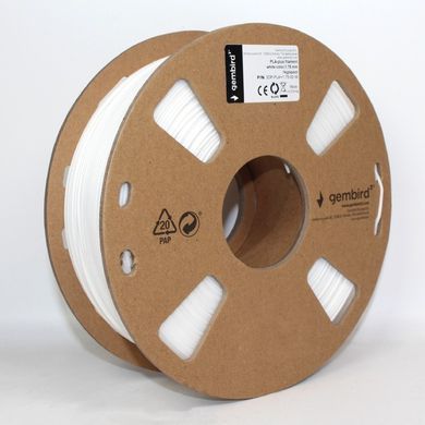 Філамент пластик Gembird для 3D-принтера 3DP-PLA 1.75 мм 1 кг, белый (3DP-PLA+1.75-02-W) [620271]
