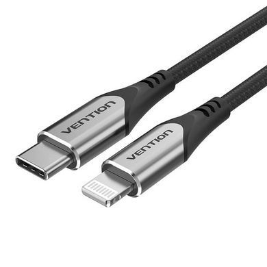 Кабель Vention USB 2.0 C to Lightning Cable 1M Gray Aluminum Alloy Type (TACHF) [802303]