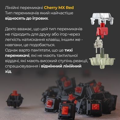 Клавіатура Ducky One 3 Cherry MX Red RGB UA USB Black (DKON2108ST-RUAPXCLAWSC1) [606070]