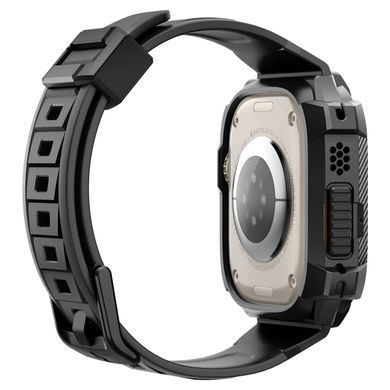 Чохол та ремінець 2в1 Spigen для Apple Watch Ultra 49mm, Rugged Armor Pro, Black (ACS05460) [108713]