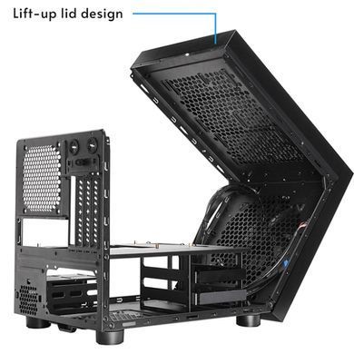 Корпус Chieftec THE CUBE, без БЖ, fan 20cm, mATX, Black (CI-03B-OP) [404619]