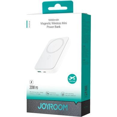УМБ Joyroom Magnetic Wireless 10000mAh JR-W020 20W QC USB-C In/Out White (6941237119698) [404553]