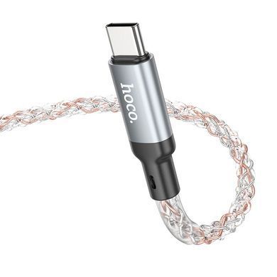 Кабель HOCO U112 Shine charging data cable for Type-C Gray (6931474788818) [804345]