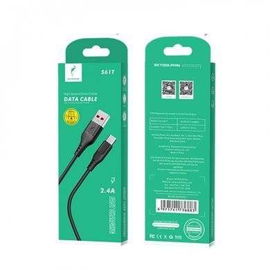 Кабель SkyDolphin S61T USB - USB Type-C (M/M), 1 м, Black (SDUSB-000444) [611570]
