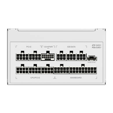 Блок живлення GAMEMAX (RGB1050 PRO WH (ATX3.1PCIe5.1)) [303199]